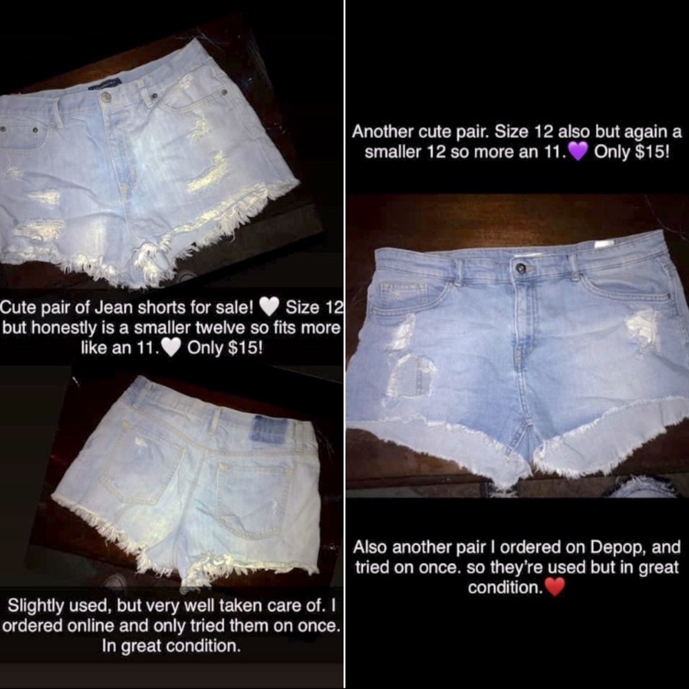 Cute, ripped, Jean shorts. 🖤